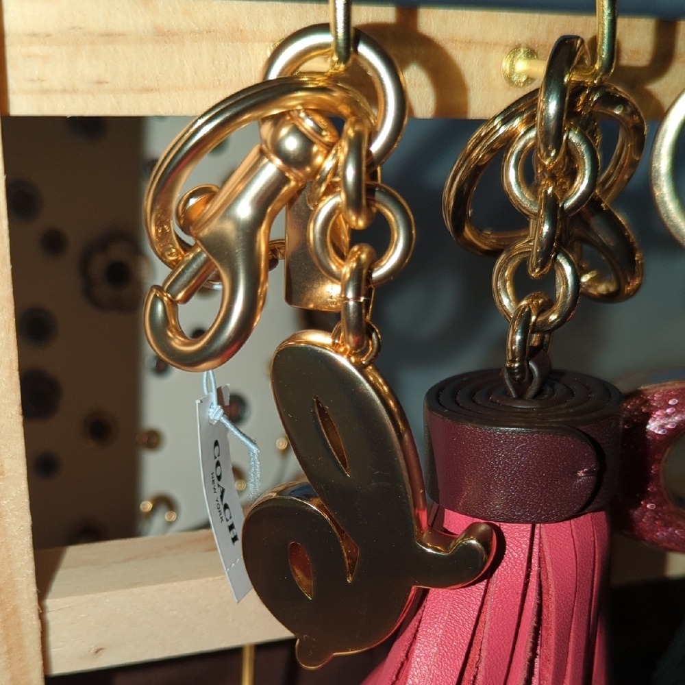 Reserved Coach Pink Tassel Bag Charm - Picture 3 of 11